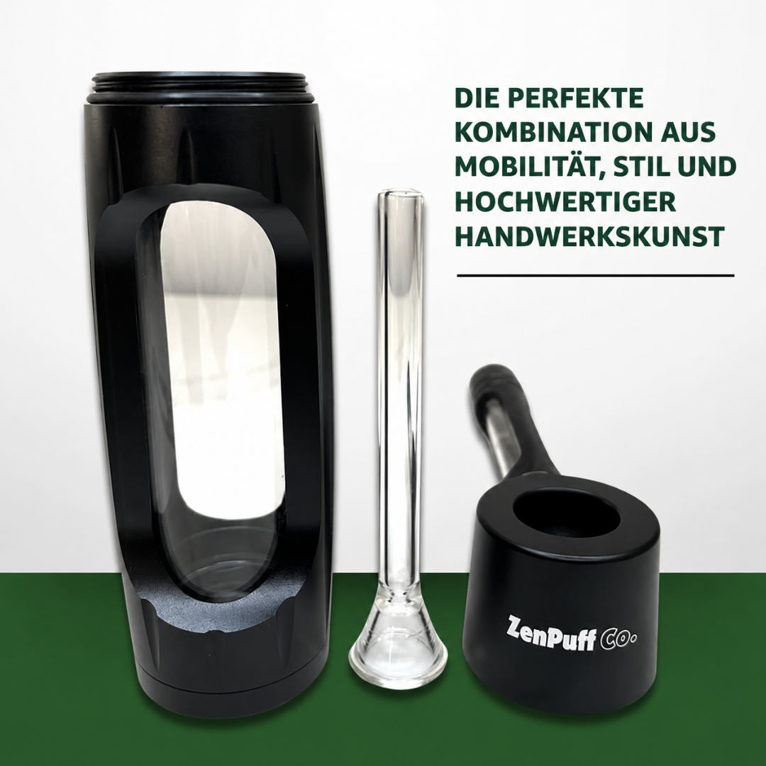 ZenPuff Premium Aluminium-/Glas-Wasserflasche