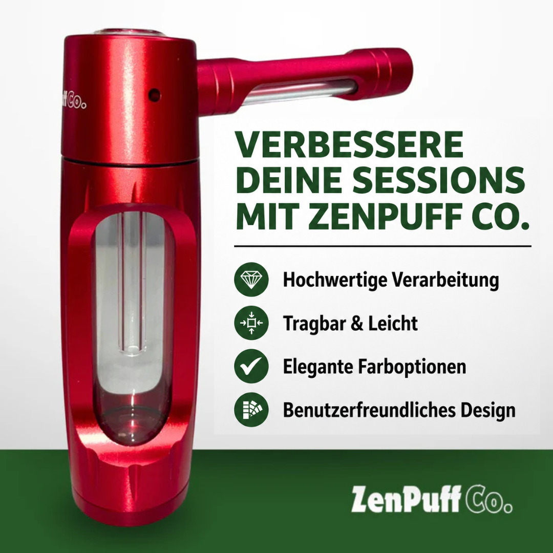 ZenPuff Premium Aluminium-/Glas-Wasserflasche