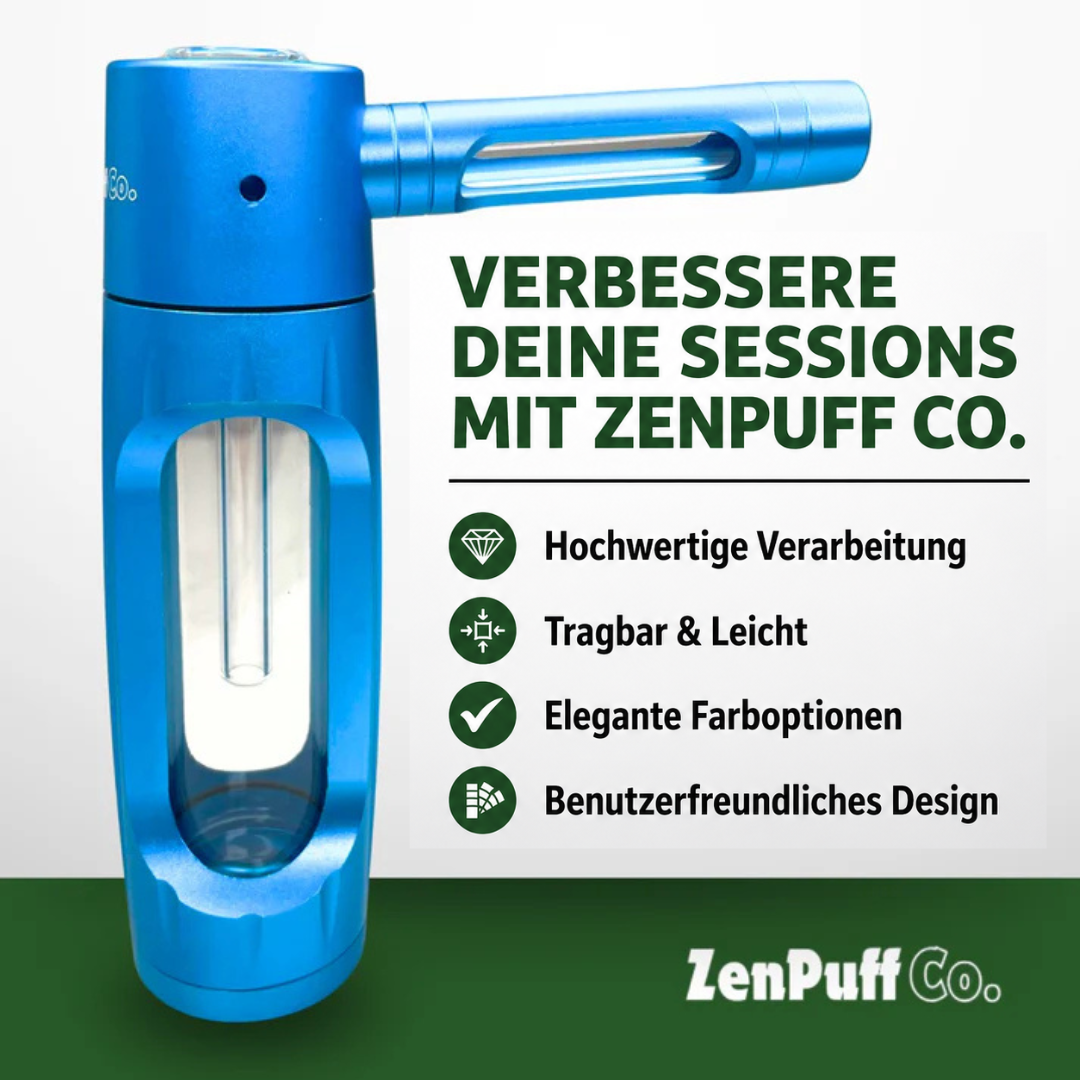 ZenPuff Premium Aluminium-/Glas-Wasserflasche
