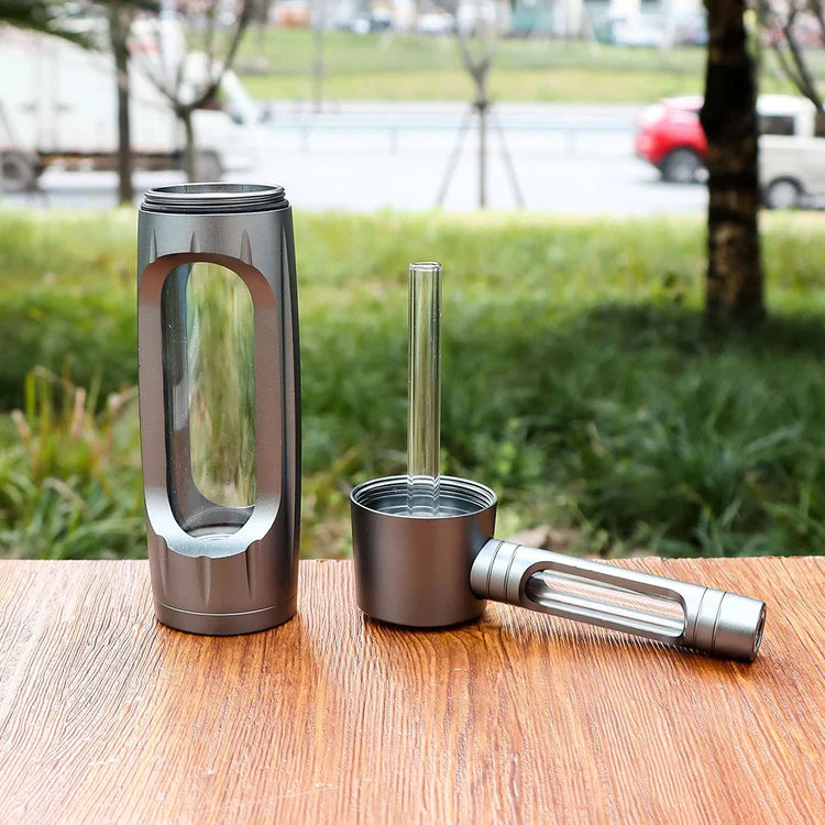 ZenPuff Premium Aluminium-/Glas-Wasserflasche