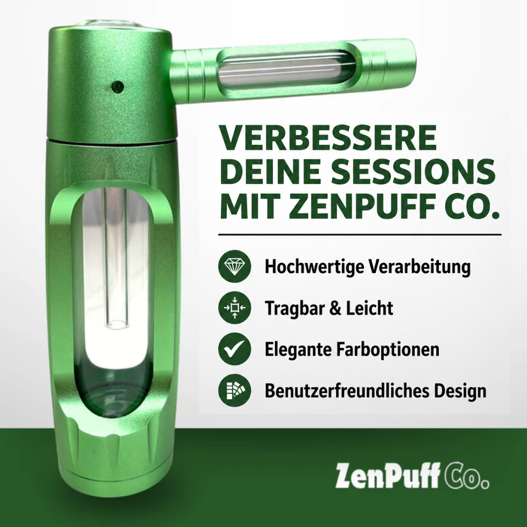 ZenPuff Premium Aluminium-/Glas-Wasserflasche