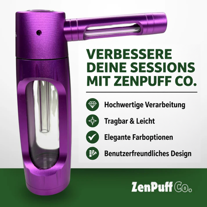 ZenPuff Premium Aluminium-/Glas-Wasserflasche
