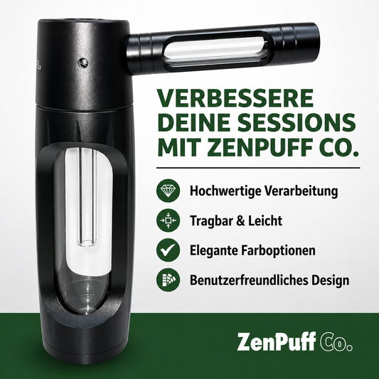 ZenPuff Premium Aluminium-/Glas-Wasserflasche