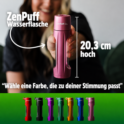 ZenPuff Premium Aluminium-/Glas-Wasserflasche