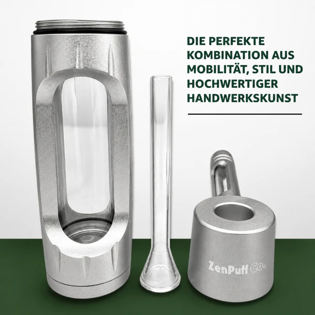 ZenPuff Premium Aluminium-/Glas-Wasserflasche