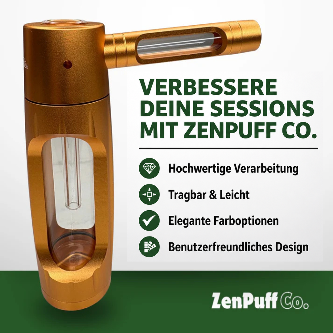 ZenPuff Premium Aluminium-/Glas-Wasserflasche