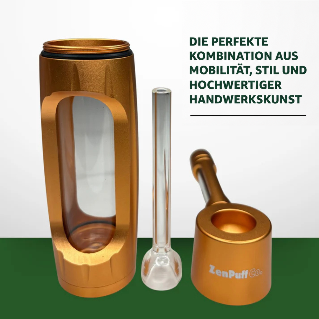 ZenPuff Premium Aluminium-/Glas-Wasserflasche