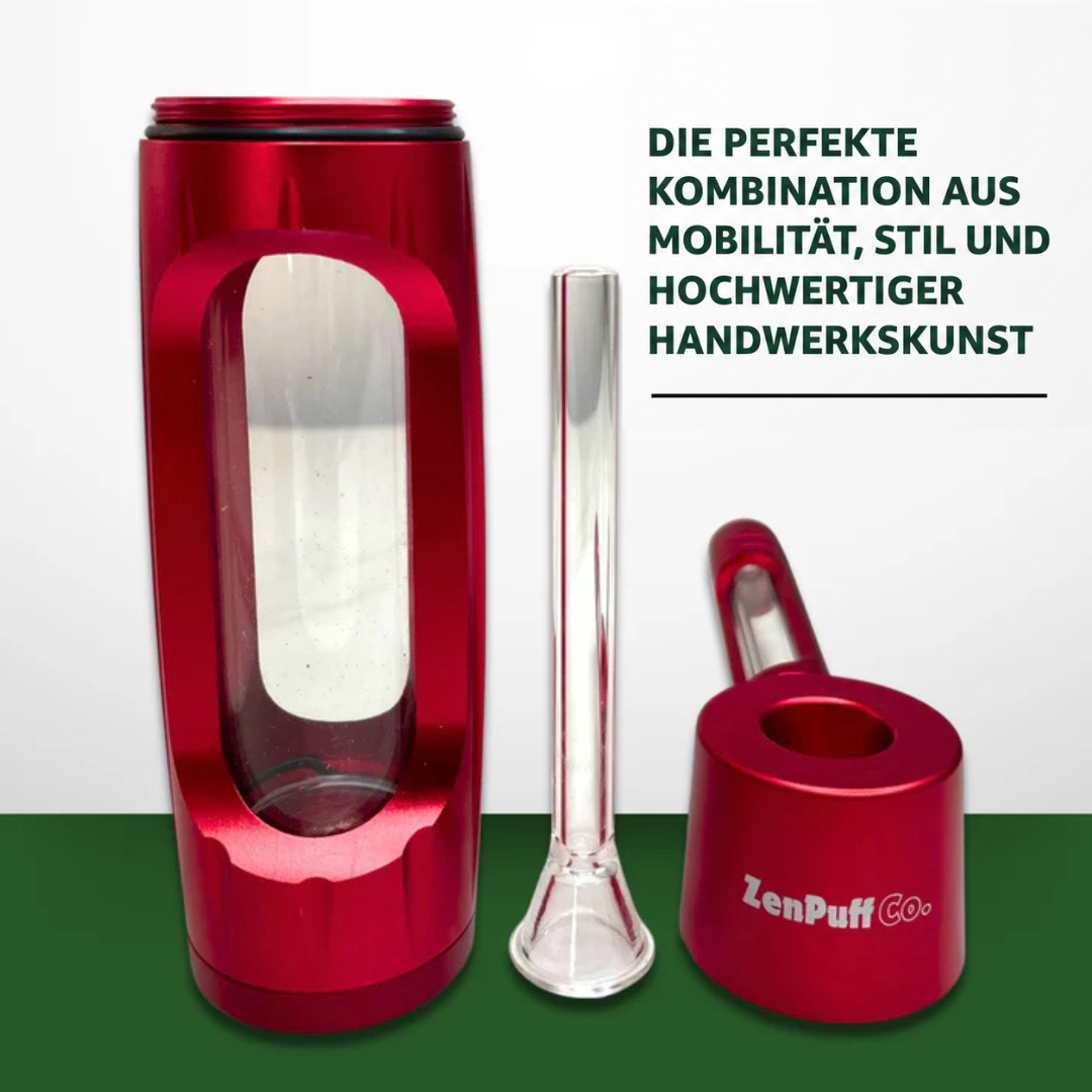 ZenPuff Premium Aluminium-/Glas-Wasserflasche